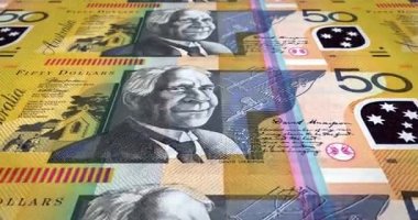 Ekranda, nakit para, haddeleme elli Avustralya Doları banknot döngü
