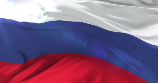 Russische Flagge weht bei Wind, Schleife — Stockvideo