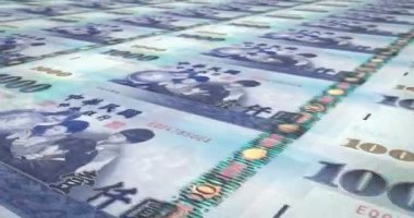 Tayvan Tayvan bin dolarlık banknotlar, nakit para, haddeleme döngü