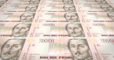 İki bin Kolombiyalı peso Kolombiya, nakit para, banknot döngü