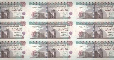Haddeleme, nakit para, banknot yüz Mısır Lirası Mısır, döngü