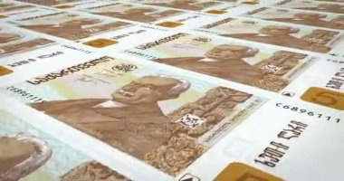 Banknot Gürcistan Cumhuriyeti beş Gürcü lari, nakit para, döngü