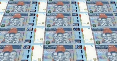 Nakit para, döngü banknotlar, iki yüz Guatemala, Guatemala quetzal