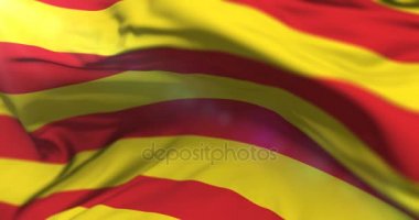 Catalonia bayrak sallayarak Rüzgar, döngü