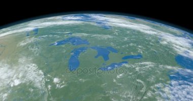 Great lakes, Amerika kıtasında, gezegeni, uzaydan gelen havadan görünümü