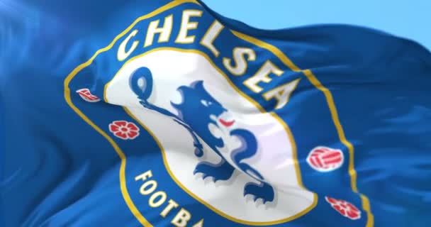 Drapeau Chelsea Football Club Agitant Vent Boucle — Video