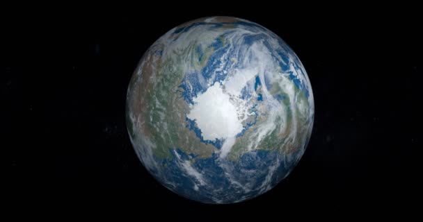 Polo Nord Oceano Glaciale Artico Nel Pianeta Terra Vista Dallo — Video Stock