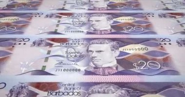 Banknot Barbados Adası haddeleme, nakit para, döngü yirmi dolar