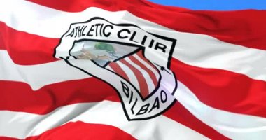 Athletic Club sallayarak Rüzgar, Bilbao, İspanyol futbol kulübü, bayrağı döngü