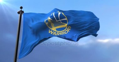 Golden State Warriors bayrak, Nba, basketbol takım sallayarak - döngü
