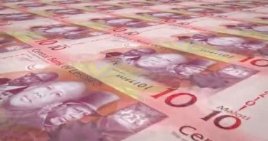 On maloti banknot veya, nakit para, haddeleme lotis in Lesotho döngüsü