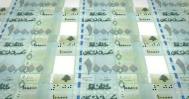 Lübnan yüz bin pound Lübnan, nakit para, banknot döngü