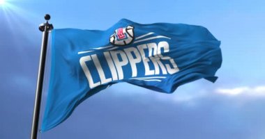 Los Angeles Clippers bayrak, Nba, basketbol takım sallayarak - döngü