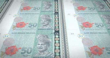 Banknot elli Malezya Ringiti Malezya, nakit para, döngü