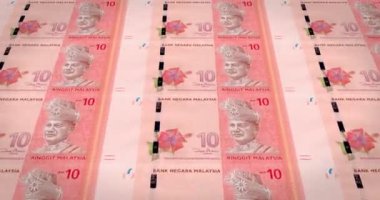 Banknotlar 10 Malezya Ringiti Malezya, nakit para, döngü