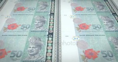 Banknot elli Malezya Ringiti Malezya, nakit para, döngü