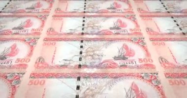 Nakit para, döngü banknotlar, Maldivler, Maldivlere rufiyaa beş yüz