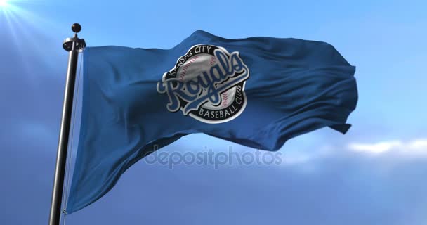 Фан Клуб Kansas City Royals Профессиональная Бейсбольная Команда Сша Обман — стоковое видео