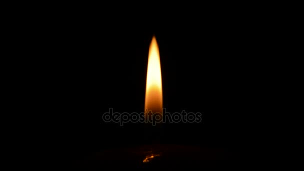 Kerzenschein Auf Schwarzem Hintergrund — Stockvideo
