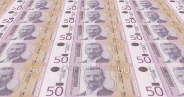 Elli Sırp dinar Sırbistan, nakit para, banknot döngü