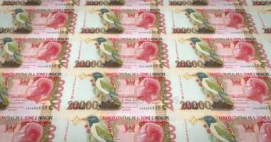 Saint Thomas ve Prens yirmi bin dobras santotomense banknotlar