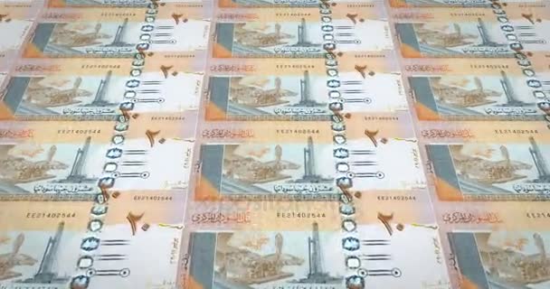 Billetes Doscientas Libras Sudanesas Sudán Dinero Efectivo Bucle — Vídeos de Stock