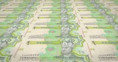 Türkmenistan, nakit para, döngü banknotlar on Türkmenistan Manatı