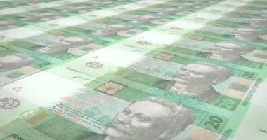 Banknot yirmi Ukraynalı hryvni Ukrayna, nakit para, döngü