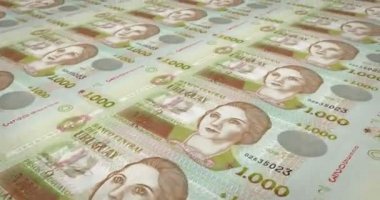Banknot bin Uruguay Pezosu Uruguay, nakit para, döngü