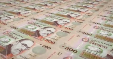 Nakit para, döngü banknotlar, Uruguay, iki yüz Uruguay Pezosu