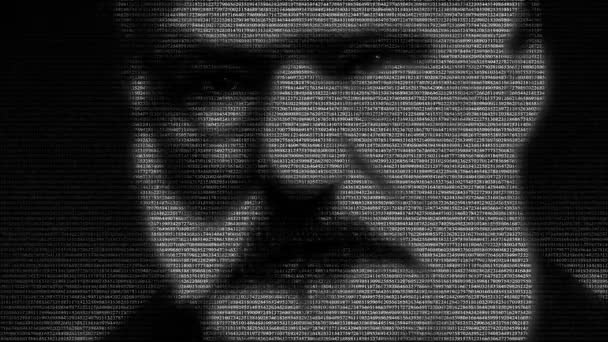 Анимация французского писателя Виктора Мари Гюго, выполненная с использованием цифр
