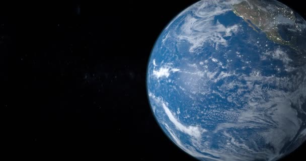 Pasifik Okyanusu Deniz Dünya Gezegeni Uzaydan Görüntülemek — Stok video