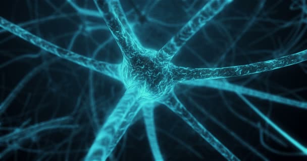 Synapsy Komórki Neuronów Neuronów Ludzkiej Tkanki — Wideo stockowe