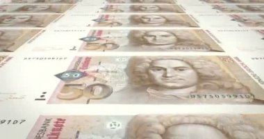 Batı Almanya inişli çıkışlı, elli Alman Markı banknotlar nakit para