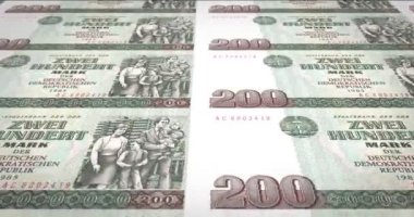 İki yüz Alman Markı eski Alman Cumhuriyeti, nakit para, banknot