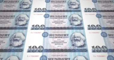 100 Alman Markı eski Alman Cumhuriyeti, nakit para, banknot