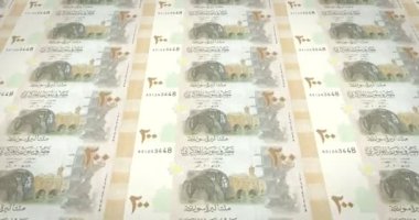 Suriye iki yüz pounds Suriye, nakit para, banknot döngü