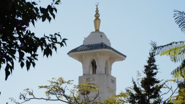 Torre Mesquita Árabe Minarete — Vídeo de Stock