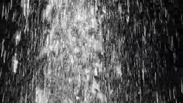 Gotas Agua Moviéndose Con Fuerza Bajo Presión Una Fuente Agua — Vídeo de stock