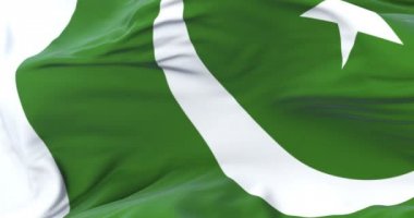 Yavaş, döngü içinde mavi gökyüzü ile Pakistan bayrağı sallayarak, Rüzgar