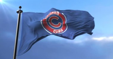 Rüzgarda sallayarak Amerikan profesyonel beysbol takımı, Chicago Cubs takımının bayrak - döngü