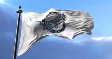 Rüzgarda sallayarak Amerikan profesyonel beysbol takımı, Kansas City Royals takımının bayrak - döngü