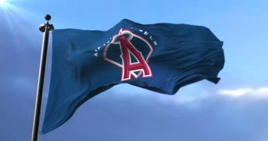 Los Angeles rüzgarda sallayarak melekler, Amerikan profesyonel beysbol takımı, takım bayrak - döngü