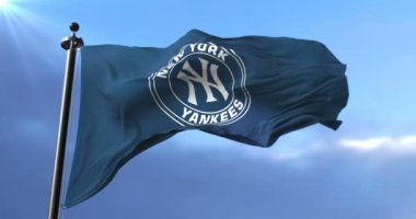 New York Yankees bayrak, Amerikan profesyonel beysbol takımı, sallayarak - döngü