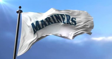 Seattle Mariners, Amerikan profesyonel basketbol takımının bayrak sallayarak - döngü
