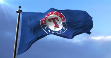 Texas Rangers bayrak, Amerikan profesyonel beysbol takımı, takım sallayarak - döngü