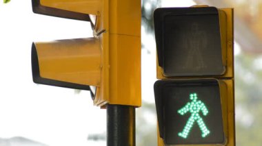 Trafik ışığı kırmızı dönüm yeşil yayalar için