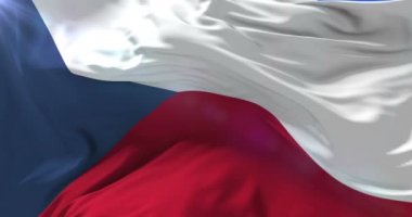 Çek Cumhuriyeti rüzgarda sallayarak bayrak, döngü