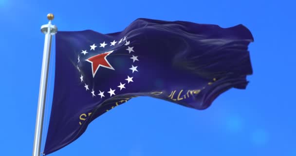 Drapeau Springfield Ville Illinois Aux États Unis Amérique Boucle — Video