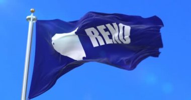 Reno city, Amerika Birleşik Devletleri - Nevada şehir bayrağı döngü